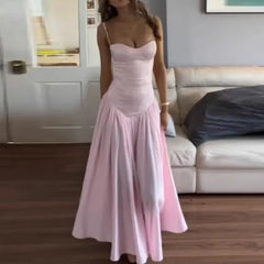 Sexy Low-cut Sleeveless Halter Mesh Evening Dresses