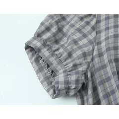 Plaid Ruffled Short Dresses