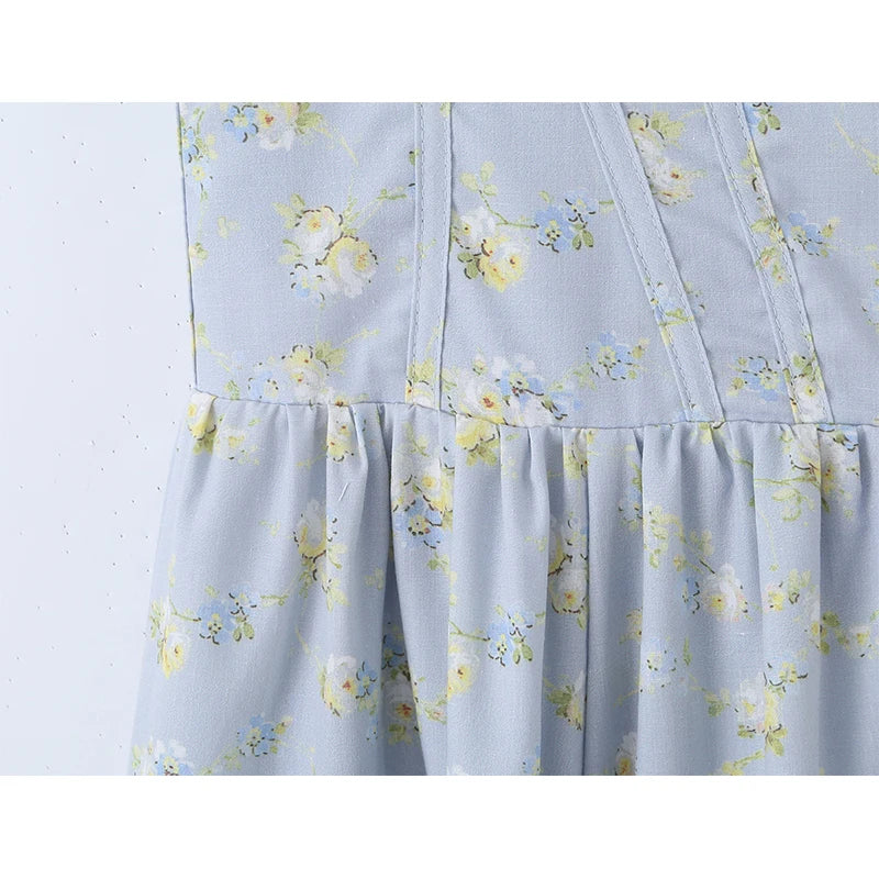 Floral Print Spaghetti Strap Maxi SunDresses