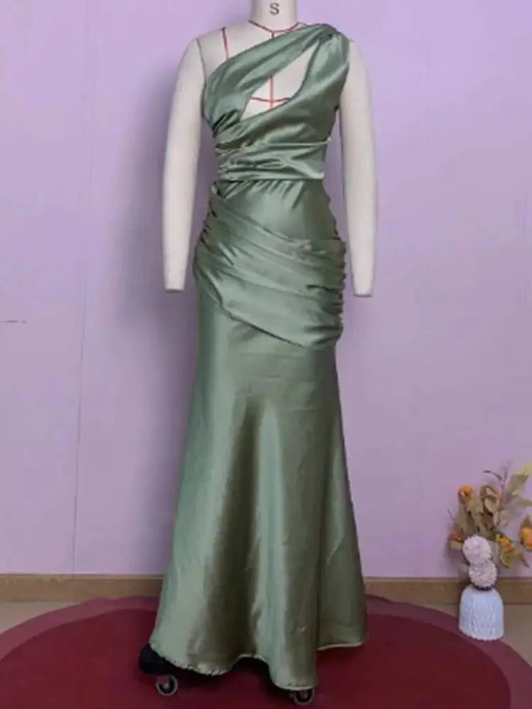 Summer Slant Collar Sleeveless Backless Dresses