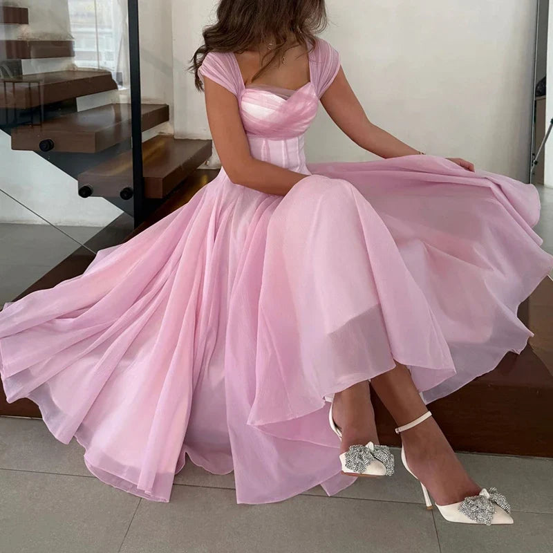 Backless High Waisted Ball Dresses