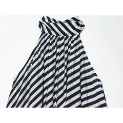 Striped Halter Midi Dresses