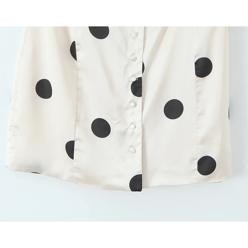 Sexy Off Shoulder Polka Dot Strapless Dresses
