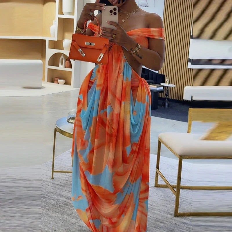 Lady Casual Backless Bohemian Dresses