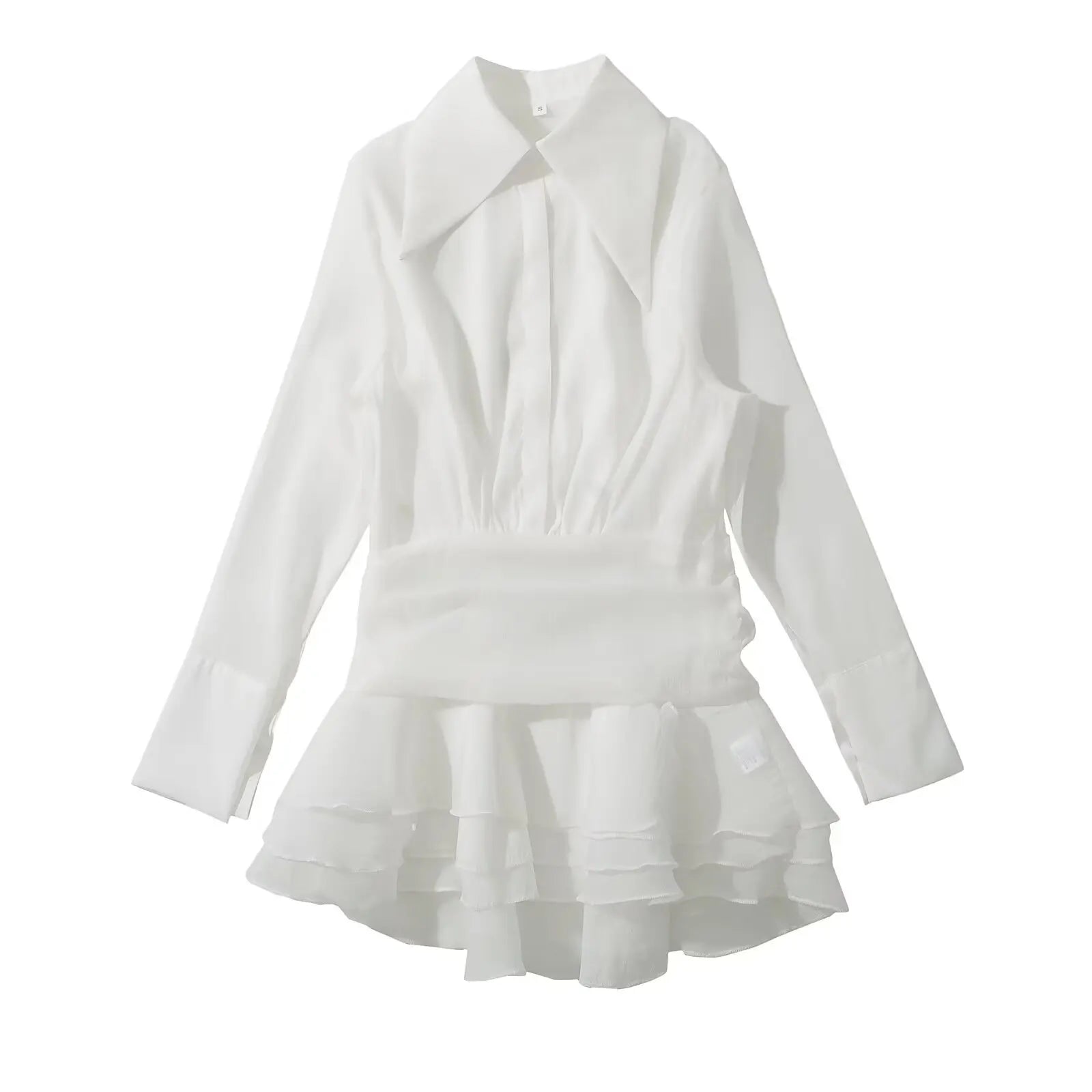 Sexy Semi Perspective White Shirt Dresses