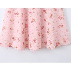 Pink Floral Corset Dresses