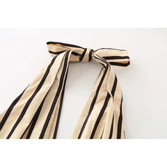 Striped Halter Bubble Maxi Dresses