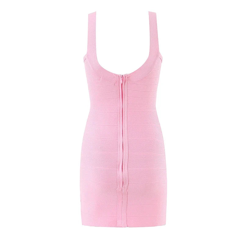 Sexy Mini Bodycon Knit Dresses Autumn Christmas Sleeveless Stretching Fit Slim Club Party Dresses
