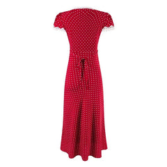 French Polka Dot Red Dresses