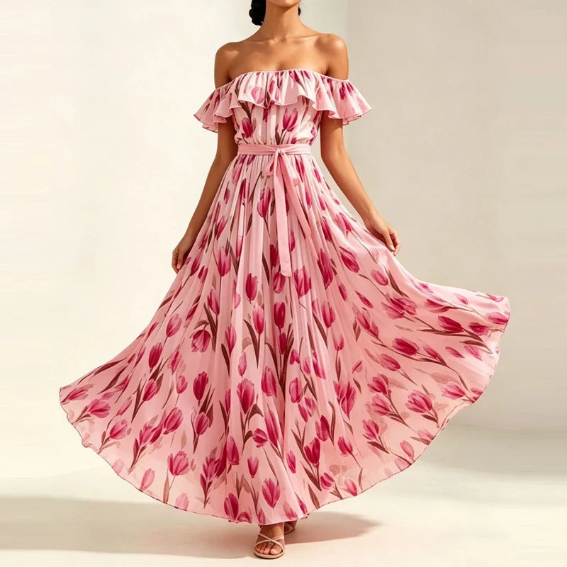 Summer Vacation Floral Print Dresses