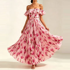 Summer Vacation Floral Print Dresses