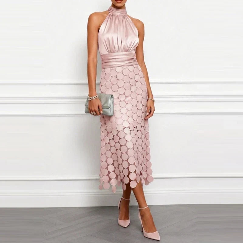 Satin Round Tassel Evening Dresses