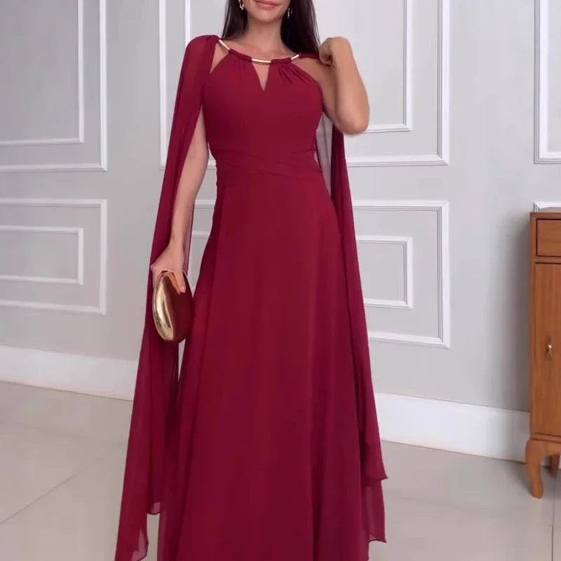 Sexy Hollow O-neck Party Long Dresses