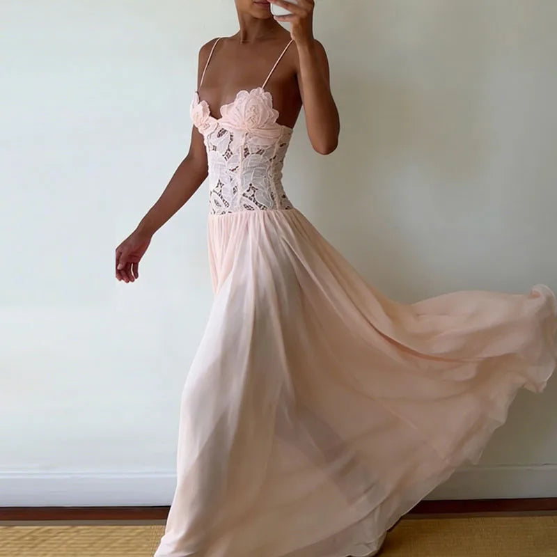 Lace Patchwork Camisole Summer Dresses
