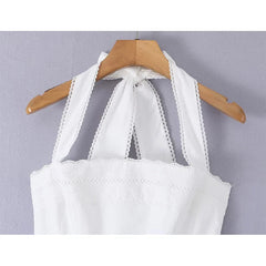 White Halter Mini Dresses