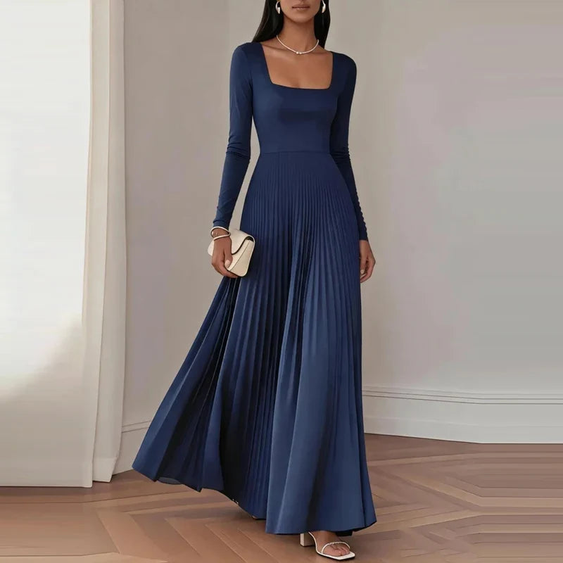 Lady Square Neck Long Sleeve Banquet Dresses