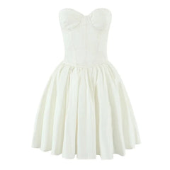 Sexy Beige Mini Strapless Dresses