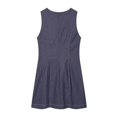 Minimalist Chinese Style Denim Dresses