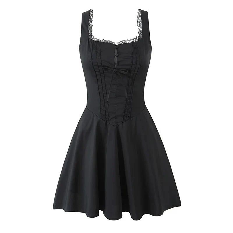 Blue Elegant Party Mini Dresses Sexy Sleeveless Low Waist A-line Summer Dresses