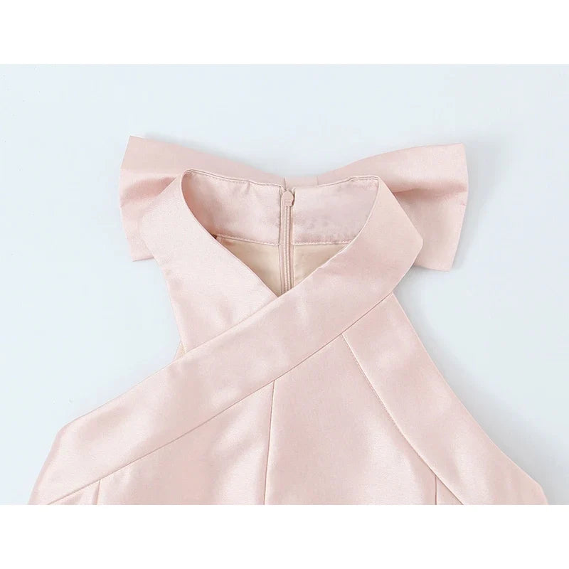 Elegant Satin Bow Dresses