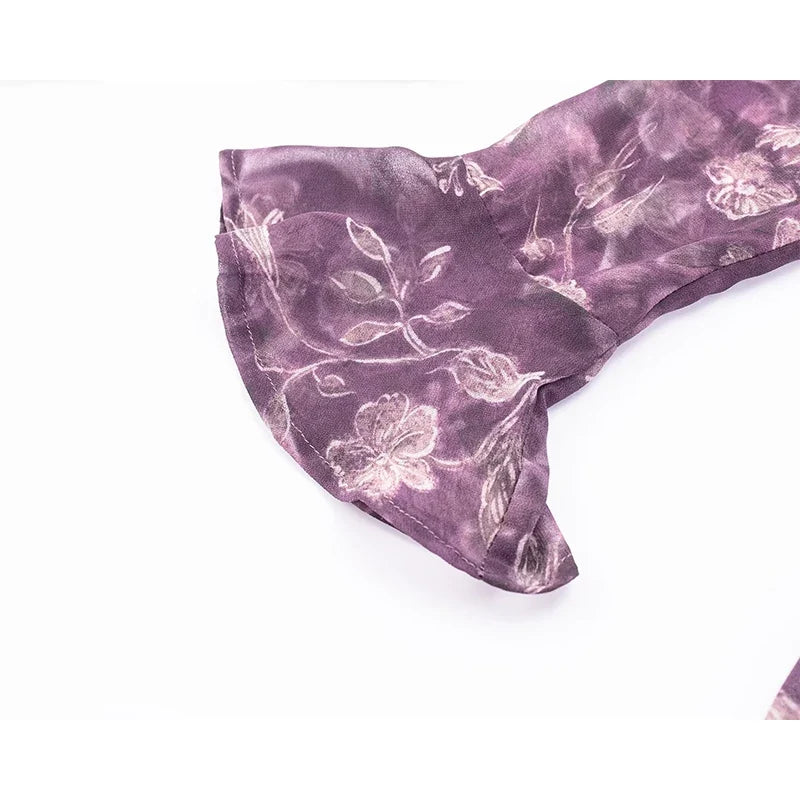 Vintage French Style Floral Print Dresses