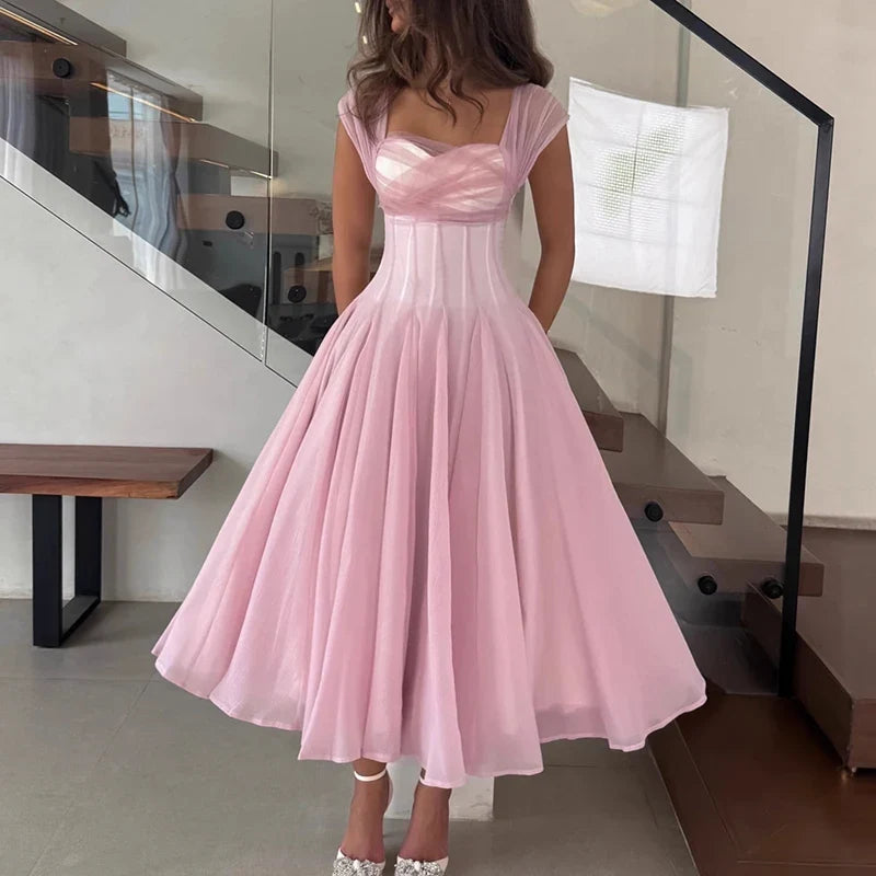 Backless High Waisted Ball Dresses