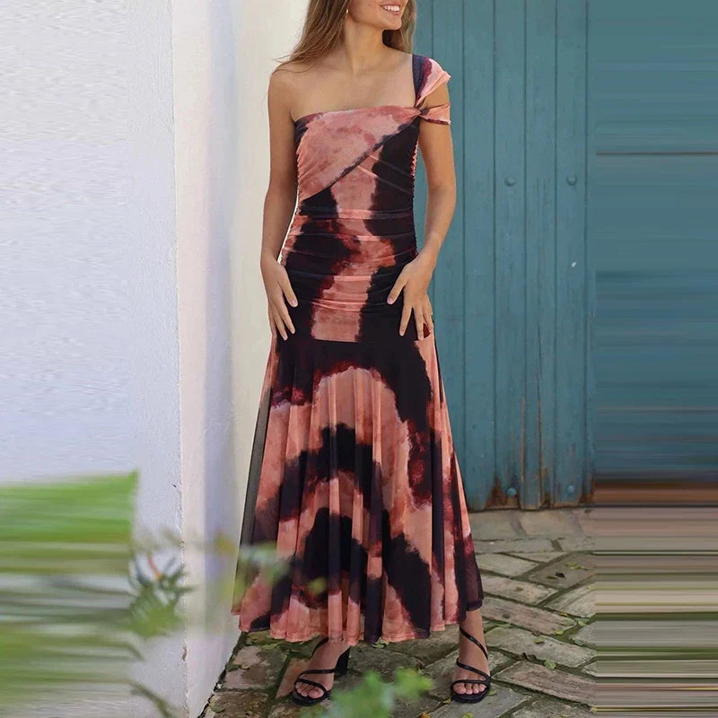 Vintage Pattern Printed Long Dresses