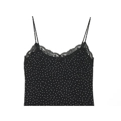Summer Sexy Spaghetti Straps Polka Dot Midi Dresses