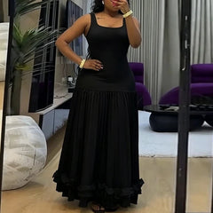 Square Collar Halter Evening Dresses