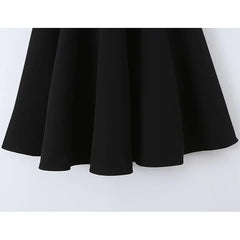 Black Square Neck Midi Dresses