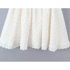 French Retro Temperament Polka Dot Camisole Dresses