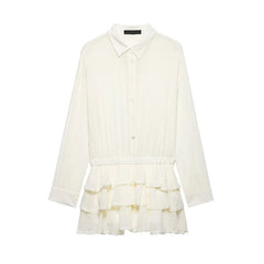 Spring Summer Long Sleeve Mini Dresses
