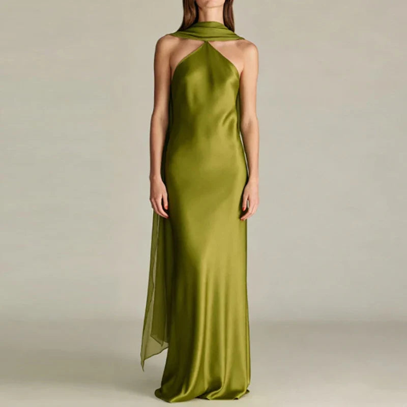 Temperament Off Shoulder Satin Evening Dresses