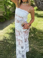 Casual White Holiday Long Dresses