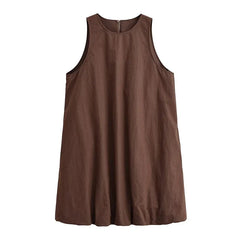 Minimalist Loose Fit Sleeveless Dresses