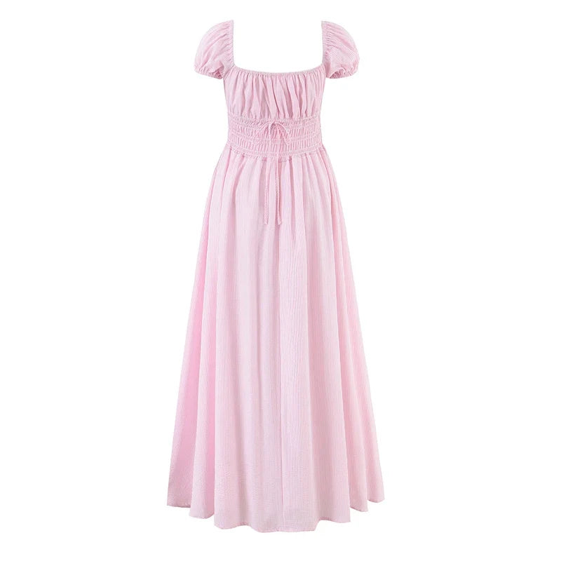 Blue Pink Striped Dresses