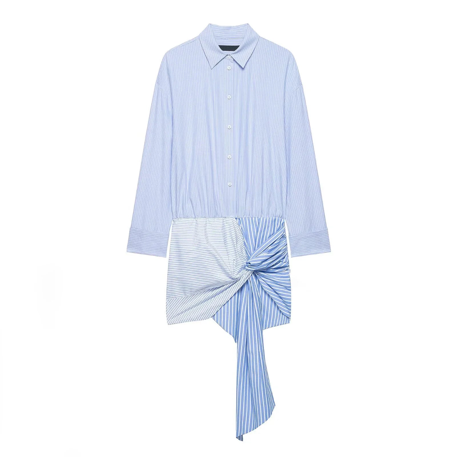 Long Sleeve Striped Shirt Dresses