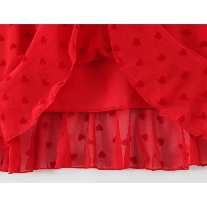 Retro Low Neck Mini Camisole Dresses