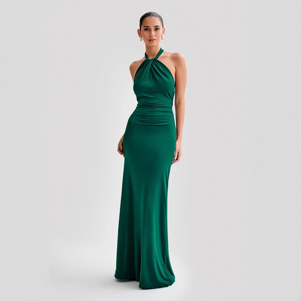 Hanging Neck Sleeveless Waist Slimming Dresses