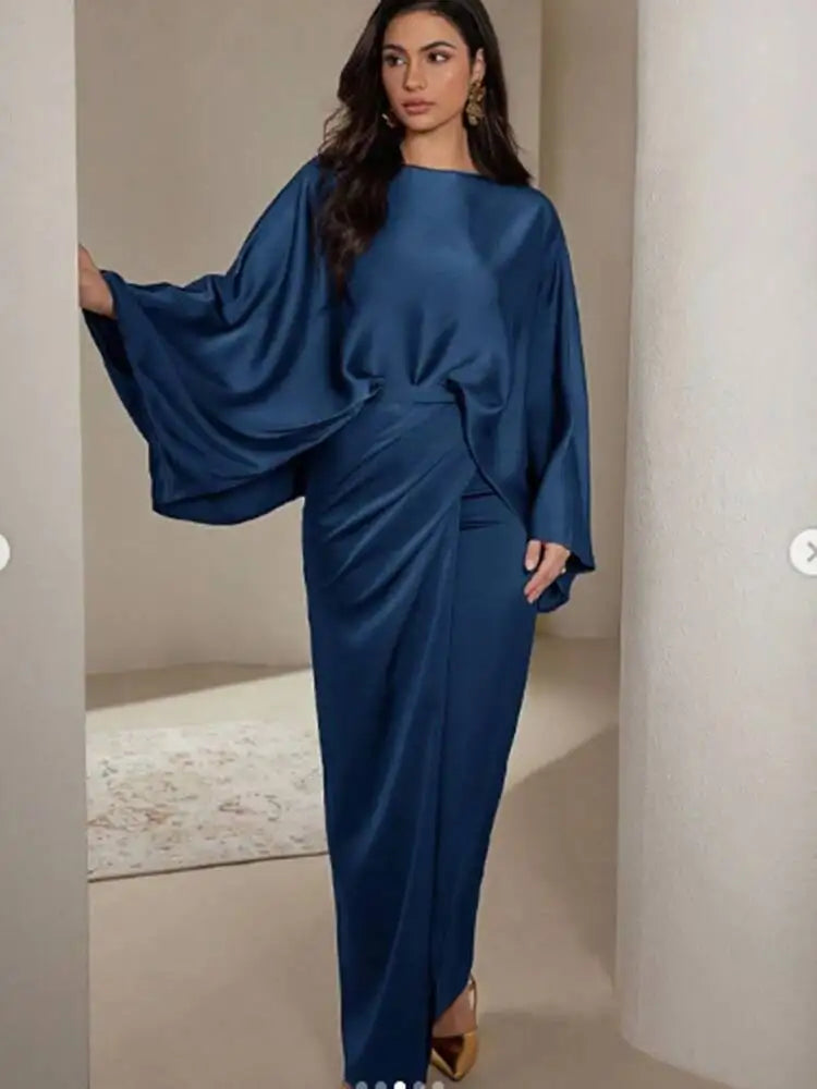 Autumn Round Neck Long Sleeve Irregular Waist Dresses