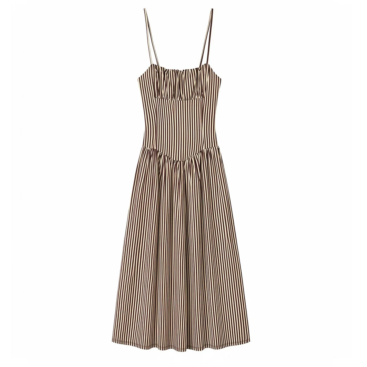 French Style Striped Camisole Dresses