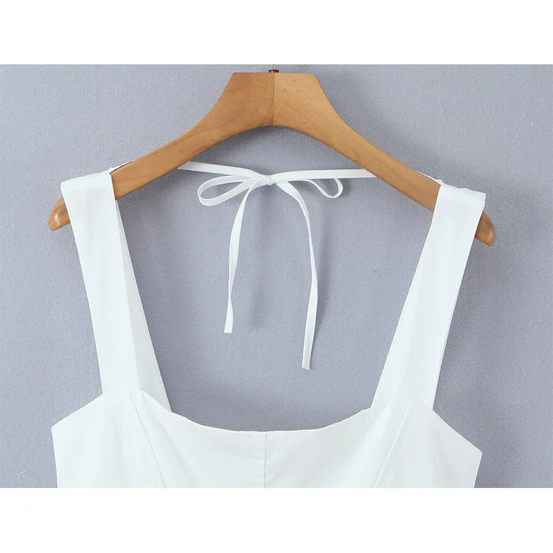 French Retro Square Neck Pleated Hem A-line Mini Dresses