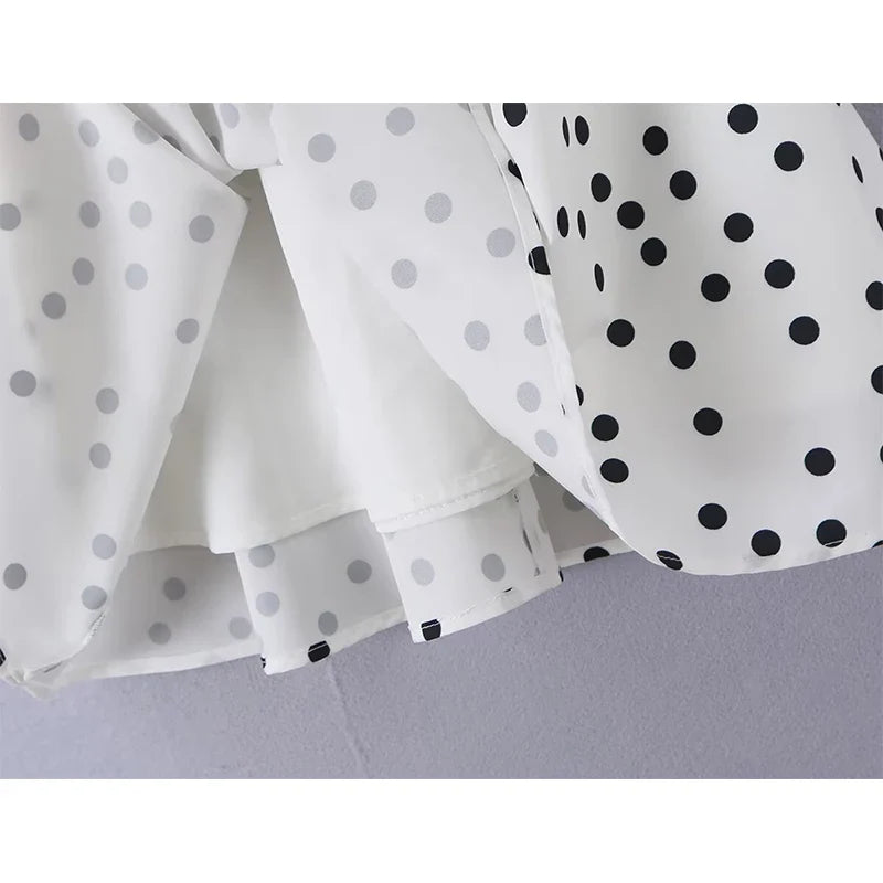 Summer Polka Dot Halter Mini Dresses