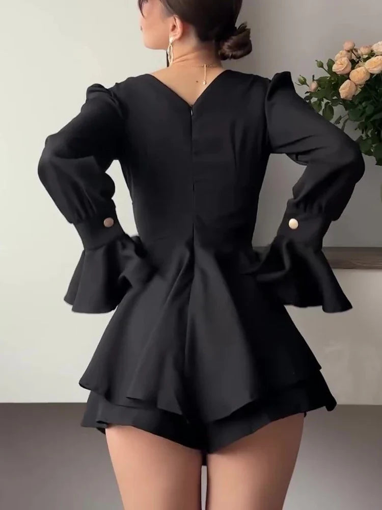 Simple Solid Color Waist Cinched Commuting Dresses