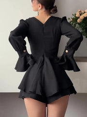 Simple Solid Color Waist Cinched Commuting Dresses