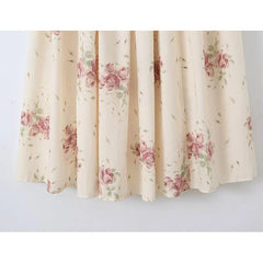 Sexy Spaghetti Straps Floral Print Long Dresses