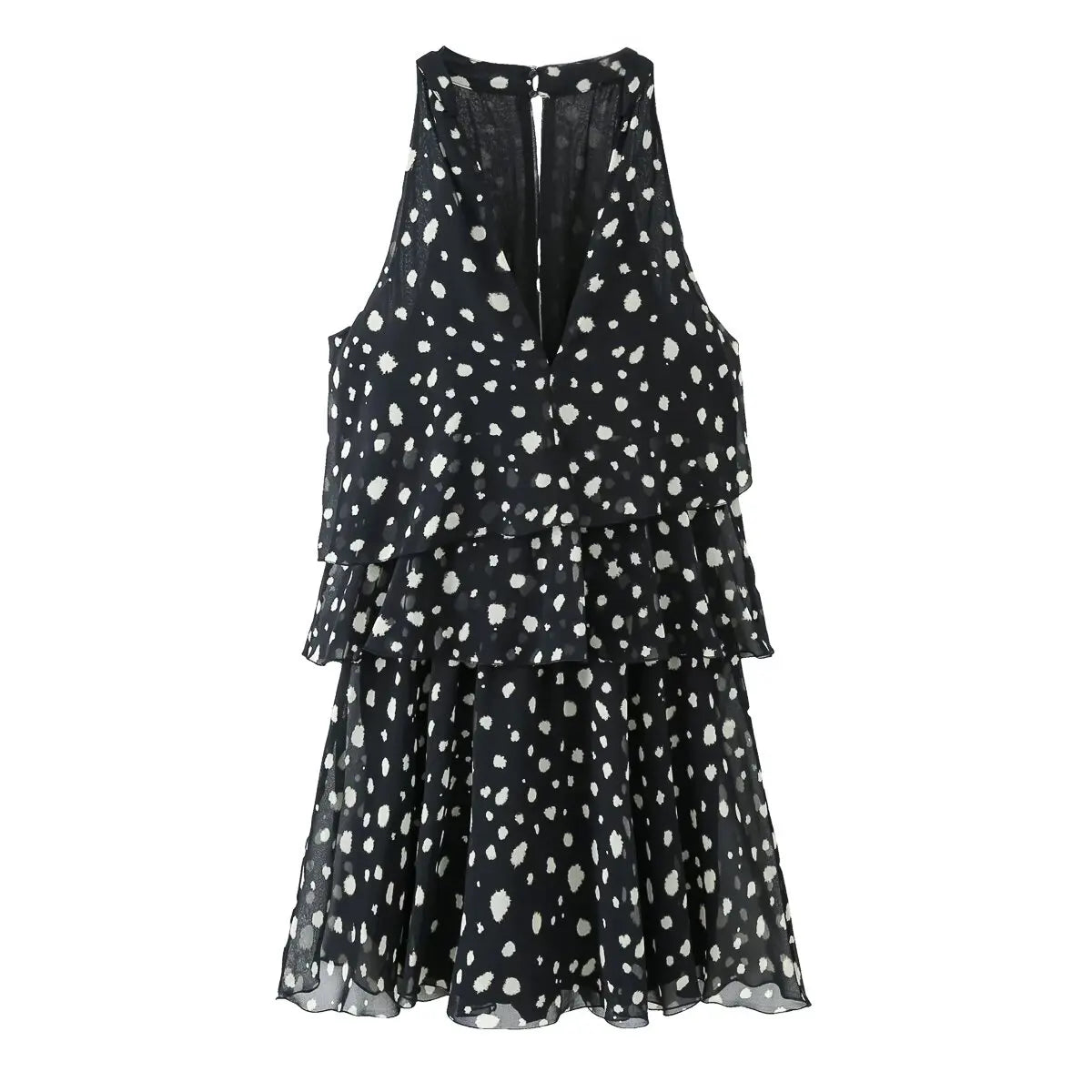 Black Polka Dot Mini Dresses