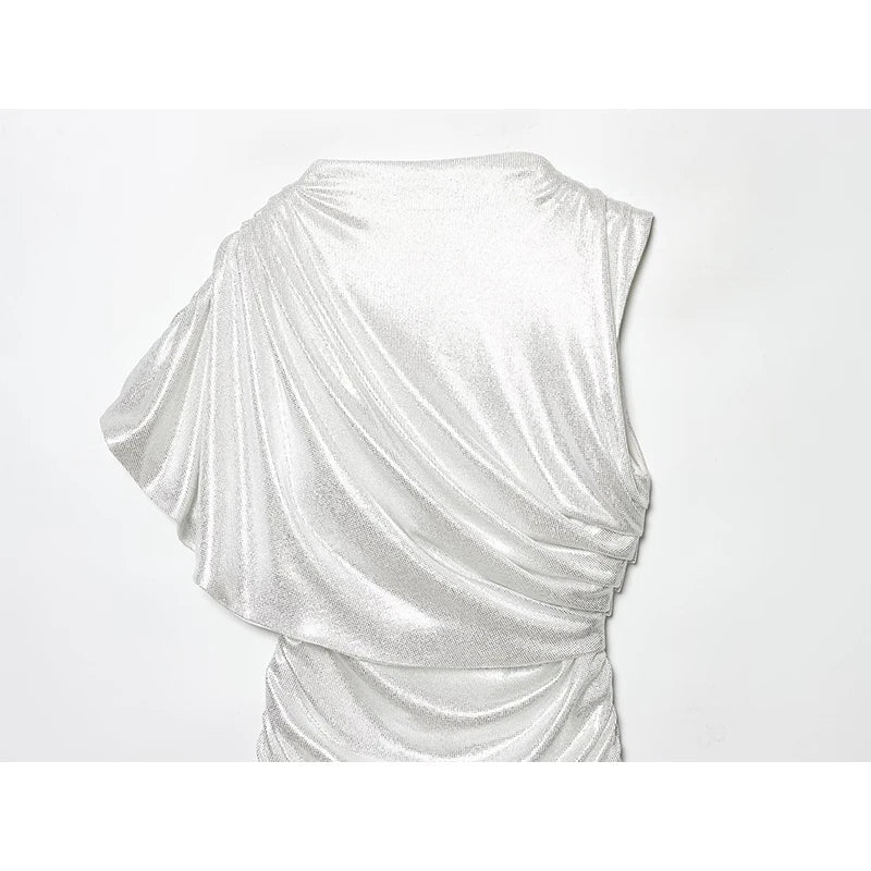 Dresses Sexy Party Vestidos Rhinestone Draped Bodycon Mini Dresses