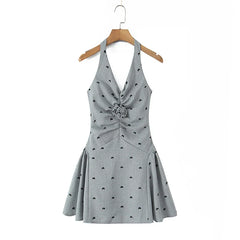 Sexy Sweet Elegant Girl Halter Mini Dresses
