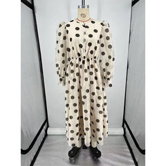 Spring Autumn Vintage Polka Dot Dresses